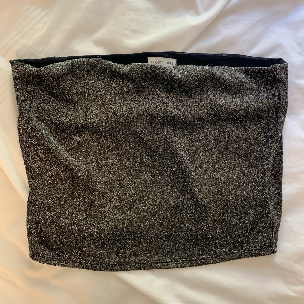 urban outfitters sparkly glitter bandeau top